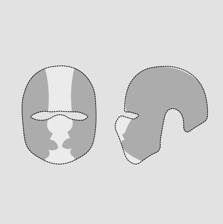 Étude de la zone de surface de la dentelle pour le masque scénique de Mac & Wester